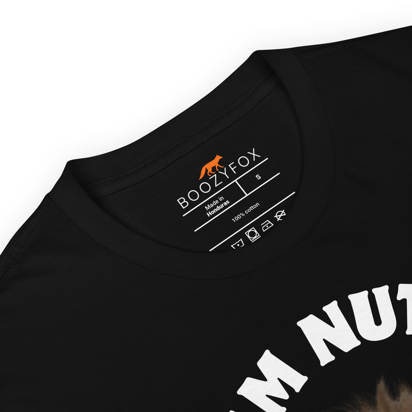 Product details of a black I’m Nuts About You Squirrel T-Shirt - Boozy Fox