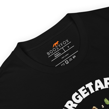 Product details of a black Beergetarian Beer T-Shirt - Boozy Fox