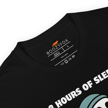 Product details of a Funny 8 Hours of Sleep? In this economy?! Relatable graphic t-shirt in black by Boozy Fox