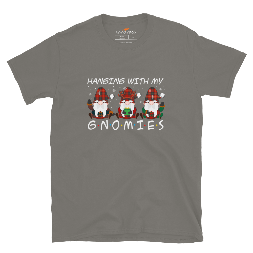 Hanging With My Gnomies T-Shirt Online - Charcoal - Boozy Fox