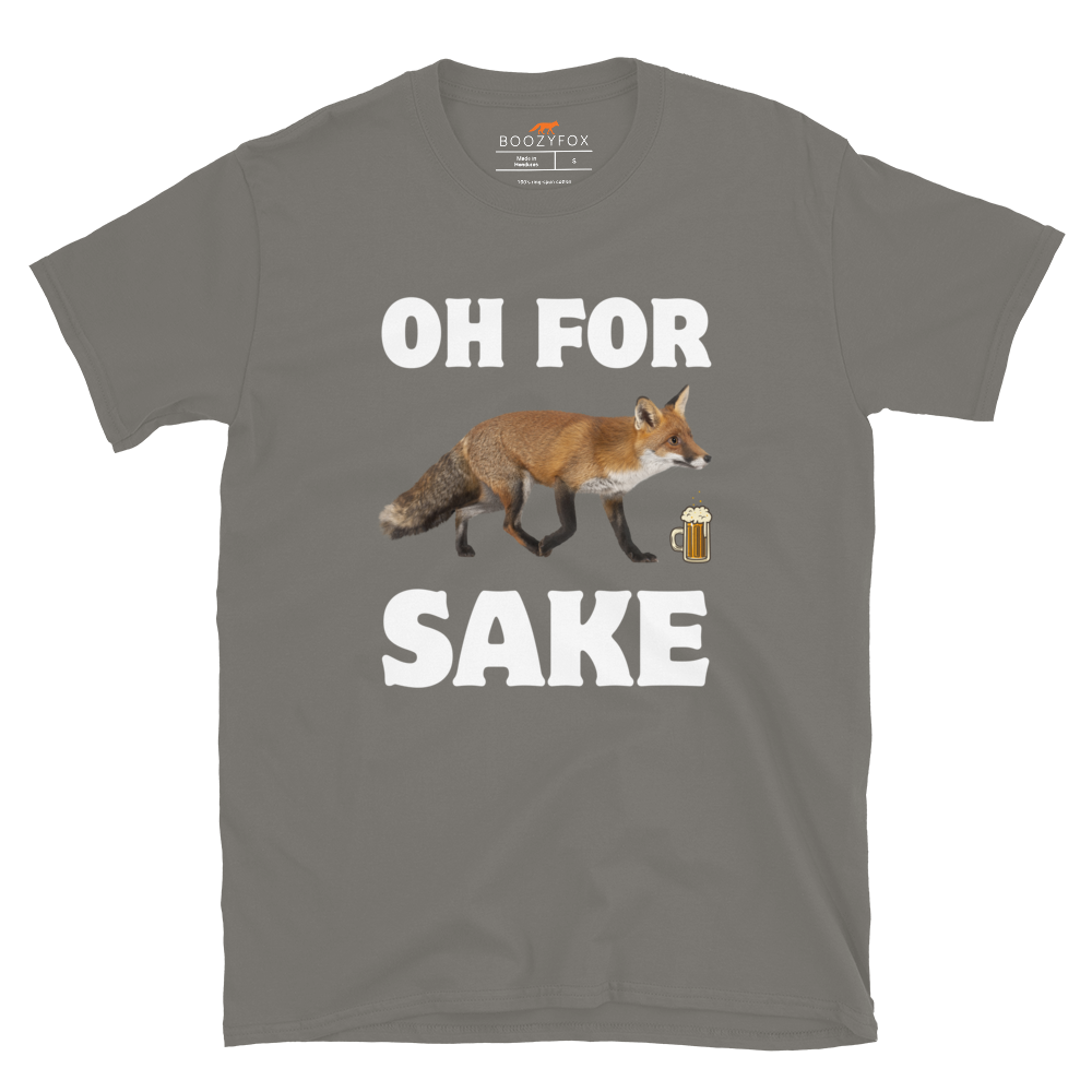 Oh For Fox Sake T-Shirt Online - Charcoal - Boozy Fox