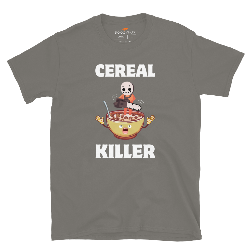 Cereal Killer T-Shirt Online - Charcoal - Boozy Fox