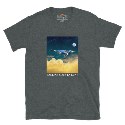 Whale Under The Moon T-Shirt Online - Dark Heather - Boozy Fox