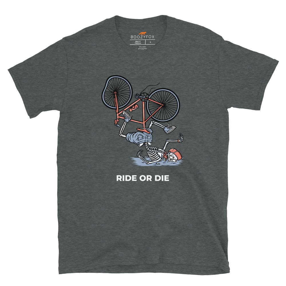 Ride or Die T-Shirt Online - Dark Heather - Boozy Fox