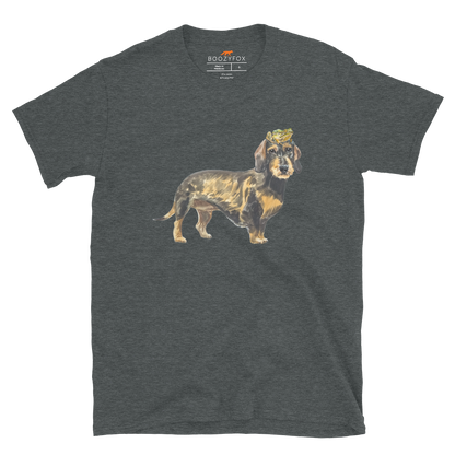 Dachshund T-Shirt Online - Dark Heather - Boozy Fox