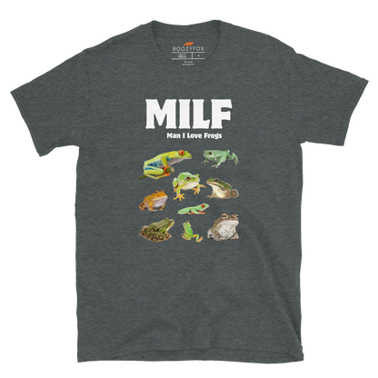 Man I Love Frogs T-Shirt Online - Dark Heather - Boozy Fox