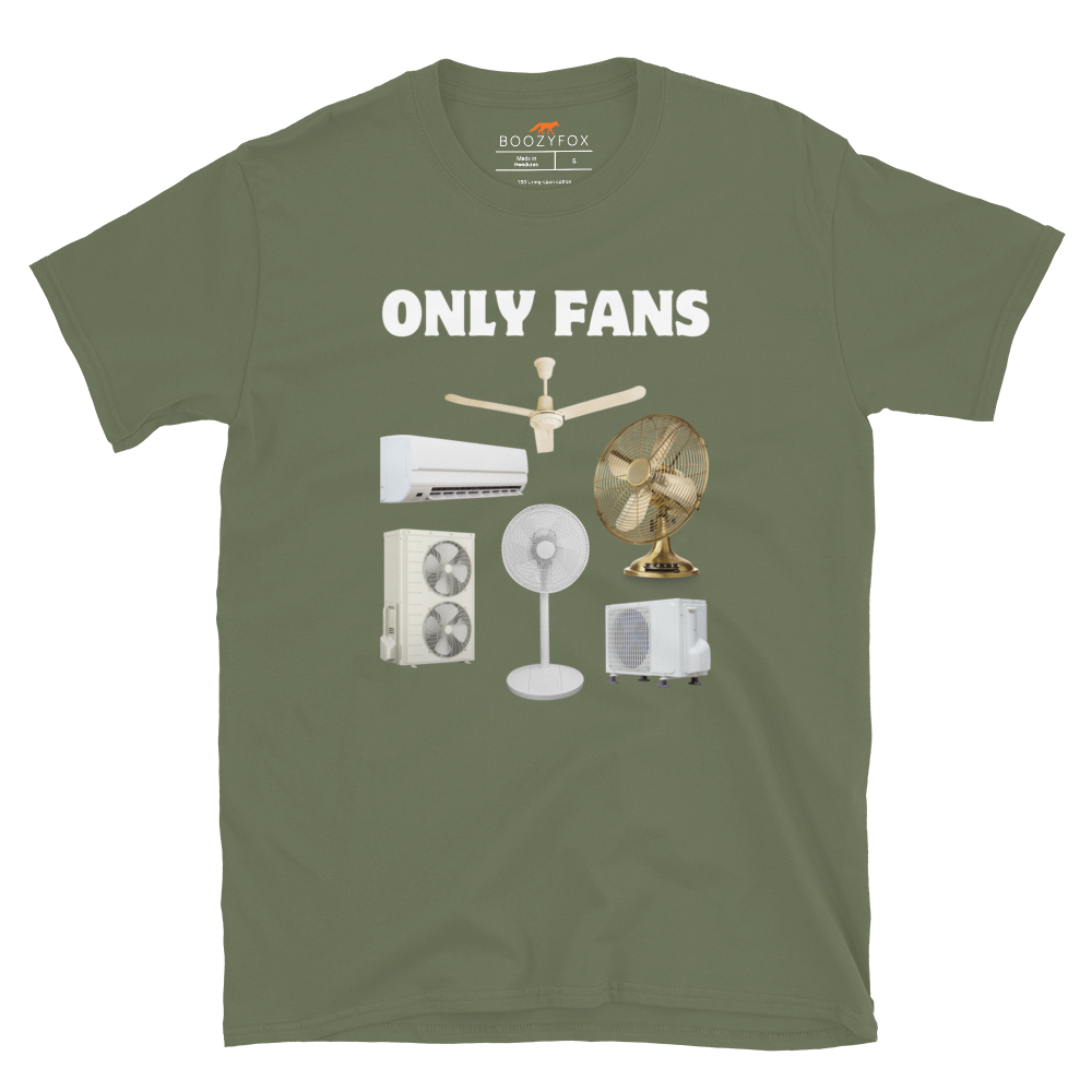 Only Fans T-Shirt Online - Military Green - Boozy Fox