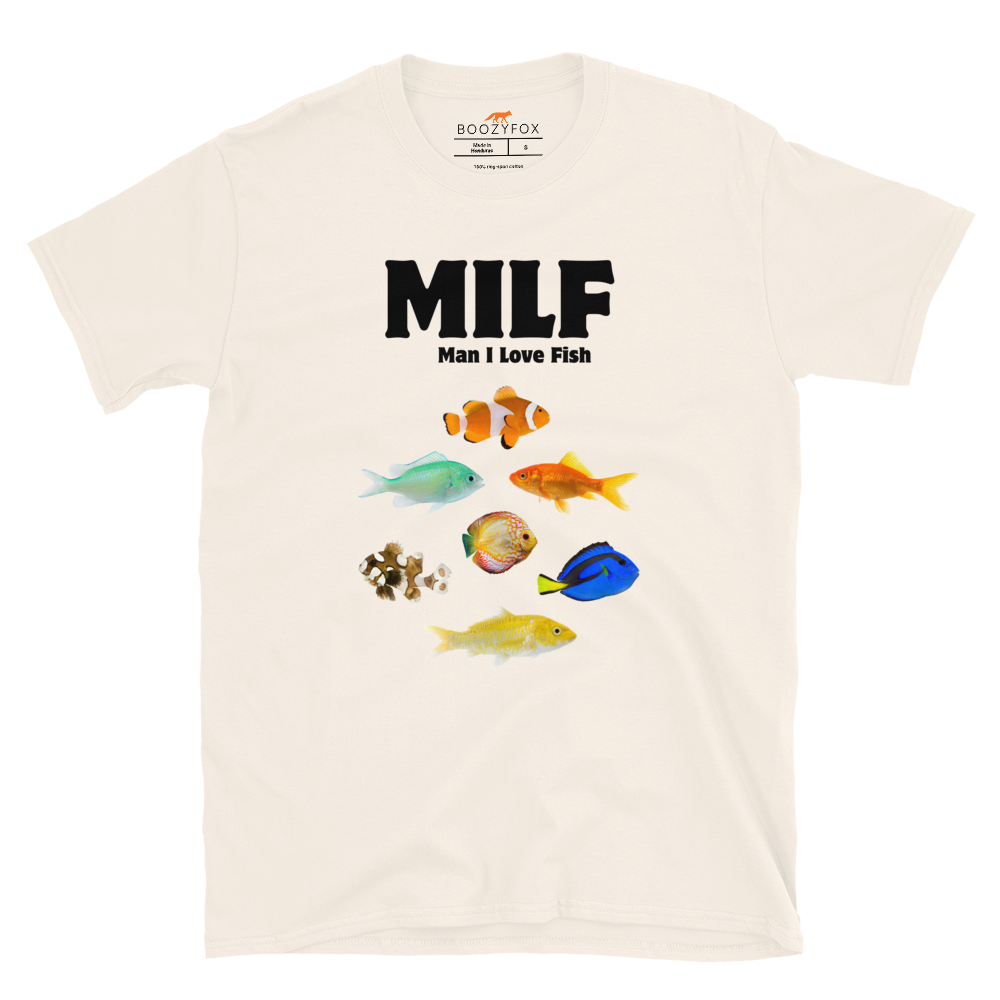 Man I Love Fish T-Shirt Online - Natural - Boozy Fox