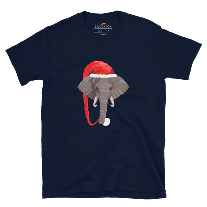 Christmas Elephant T-Shirt Online - Navy - Boozy Fox