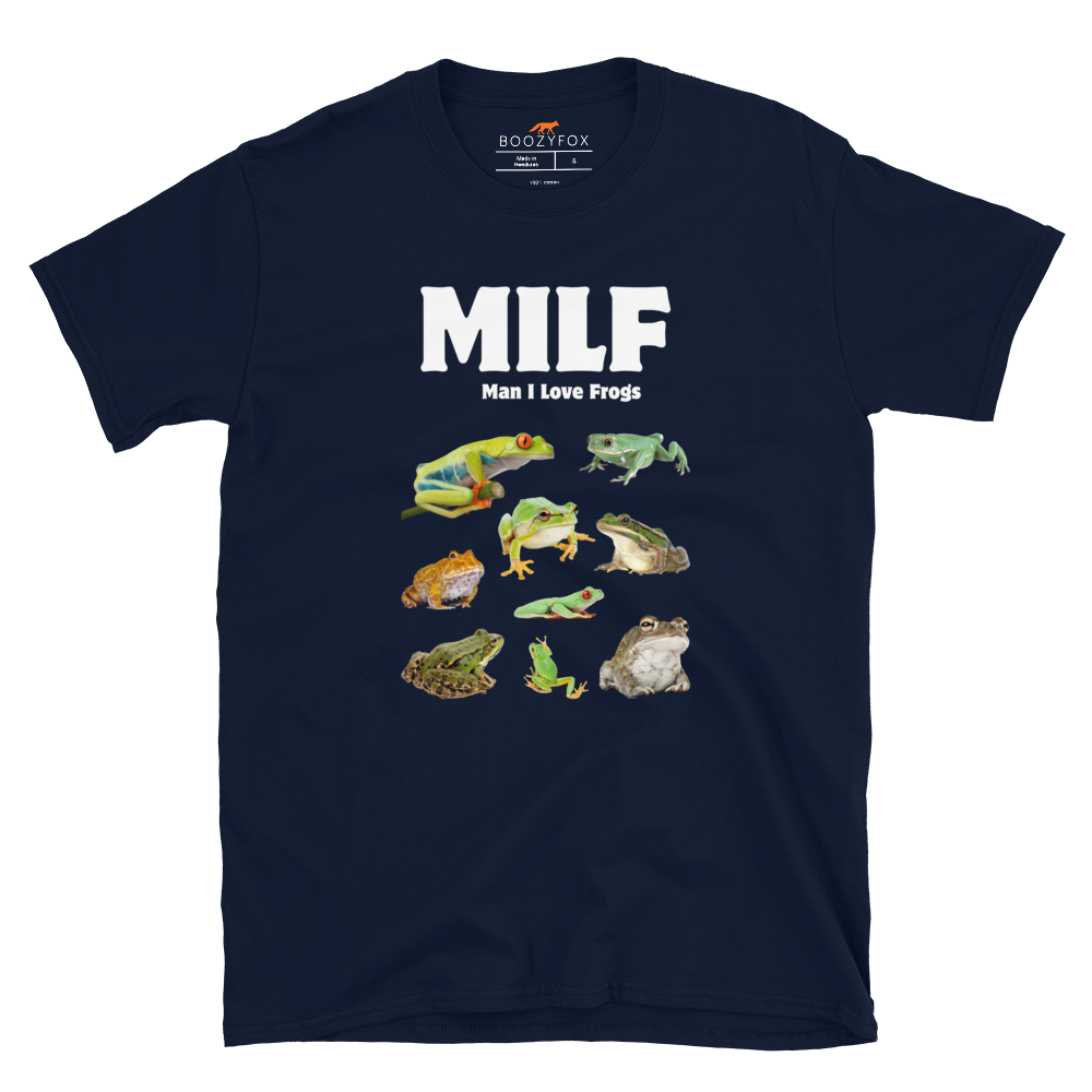 Man I Love Frogs T-Shirt Online - Navy - Boozy Fox