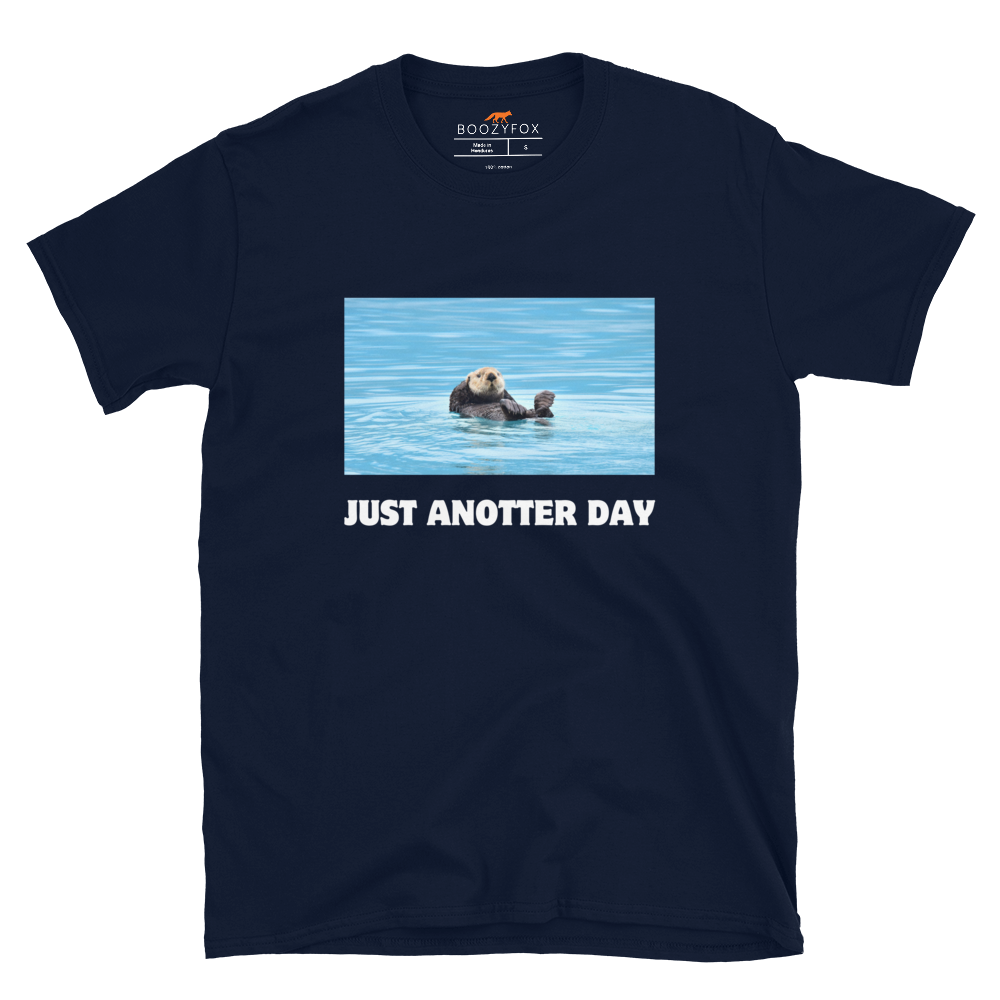 Just Anotter Day Otter T-Shirt Online - Navy - Boozy Fox