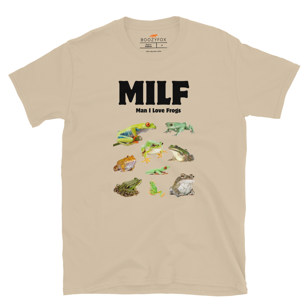 Man I Love Frogs T-Shirt Online - Sand - Boozy Fox