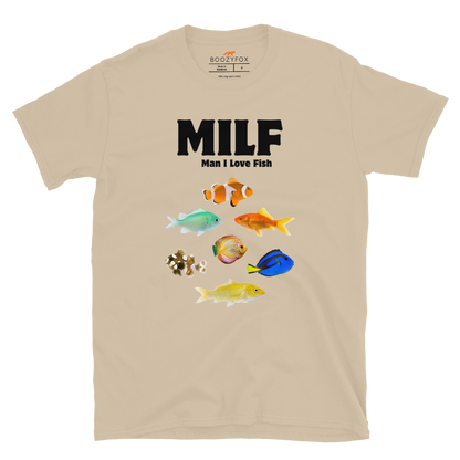Man I Love Fish T-Shirt Online - Sand - Boozy Fox