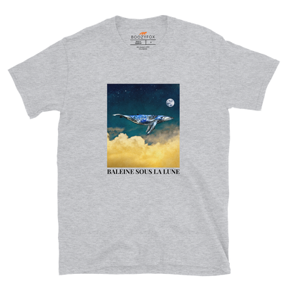 Whale Under The Moon T-Shirt Online - Sport Grey - Boozy Fox