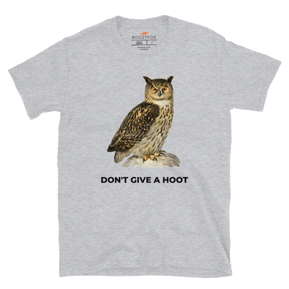 Don't Give A Hoot Owl T-Shirt Online - Sport Grey - Boozy Fox