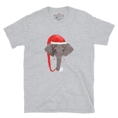 Christmas Elephant T-Shirt Online - Sport Grey - Boozy Fox