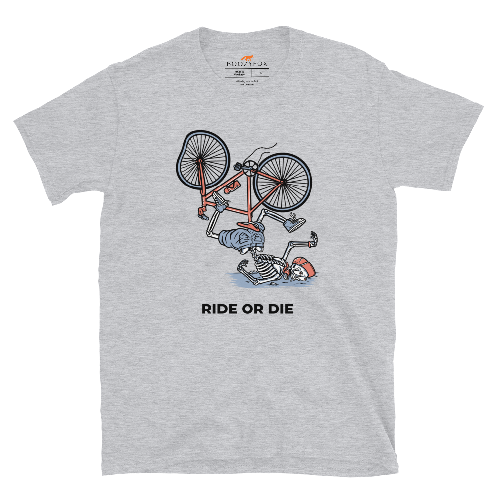 Ride or Die T-Shirt Online - Sport Grey - Boozy Fox