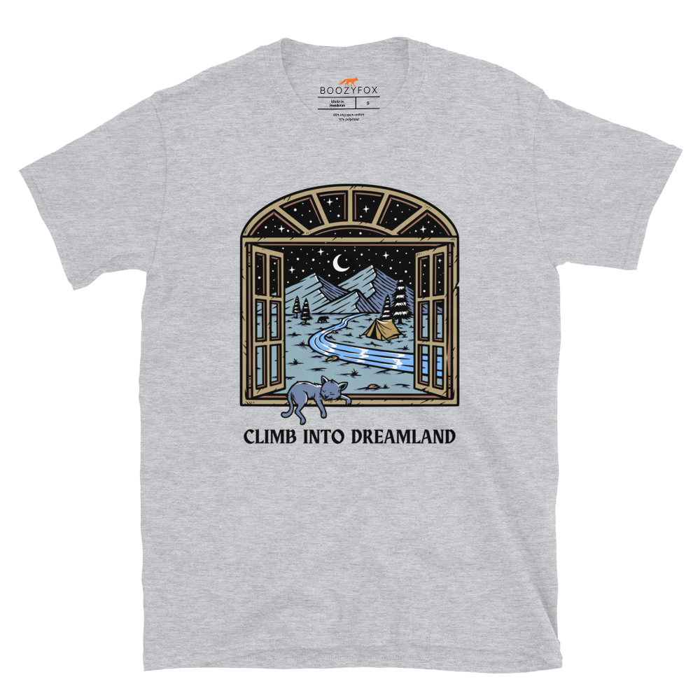 Climb Into Dreamland T-Shirt Online - Sport Grey - Boozy Fox