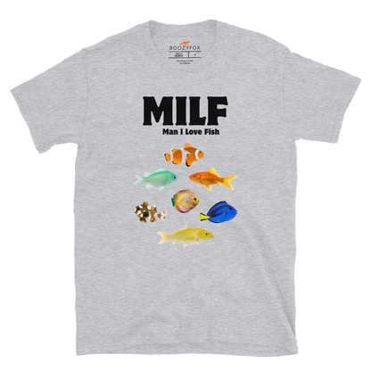 Man I Love Fish T-Shirt Online - Sport Grey - Boozy Fox
