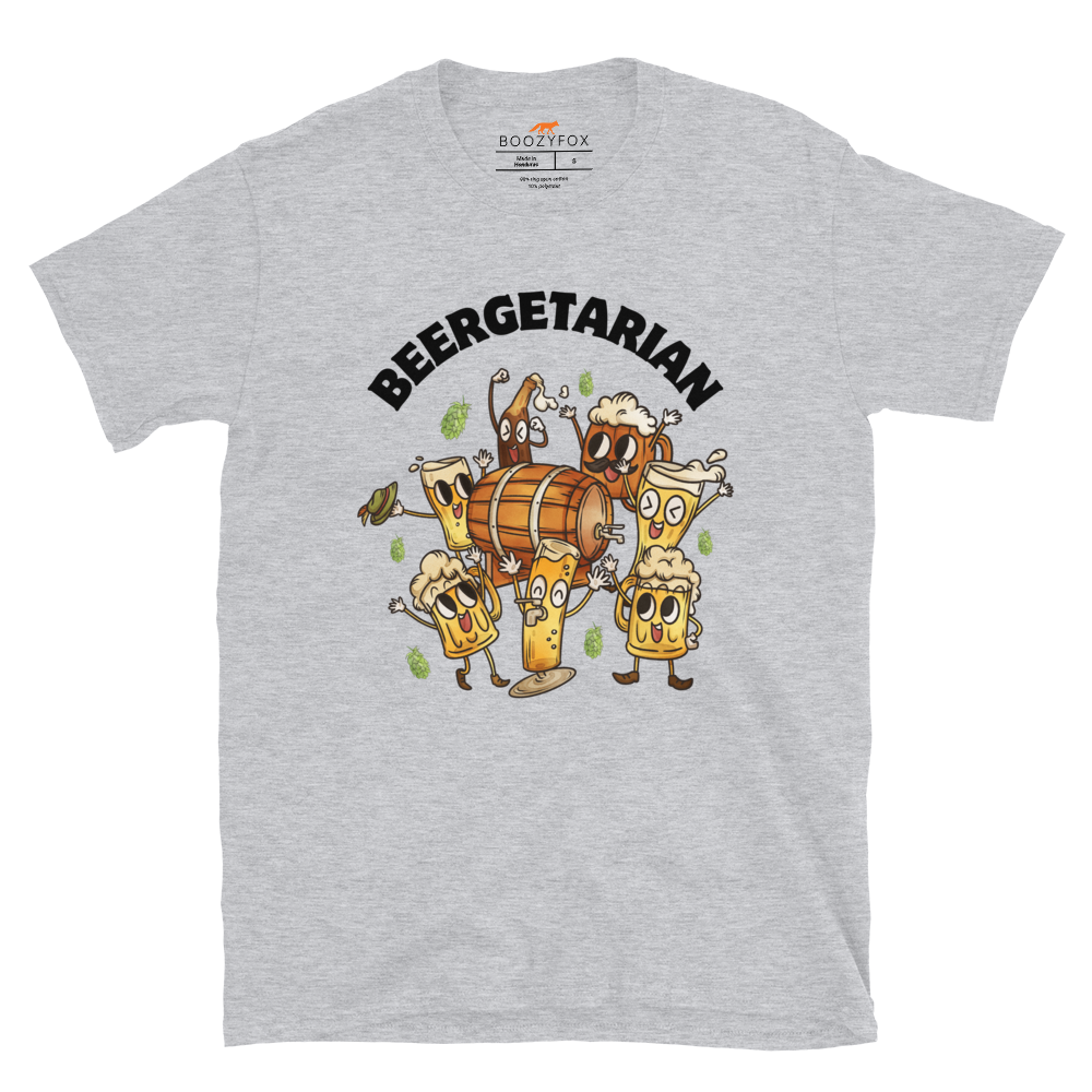 Beergetarian Beer T-Shirt Online - Sport Grey - Boozy Fox