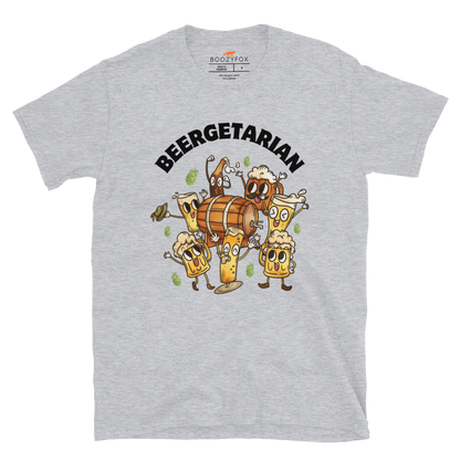 Beergetarian Beer T-Shirt Online - Sport Grey - Boozy Fox