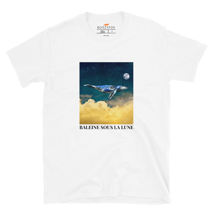 Whale Under The Moon T-Shirt Online - White - Boozy Fox