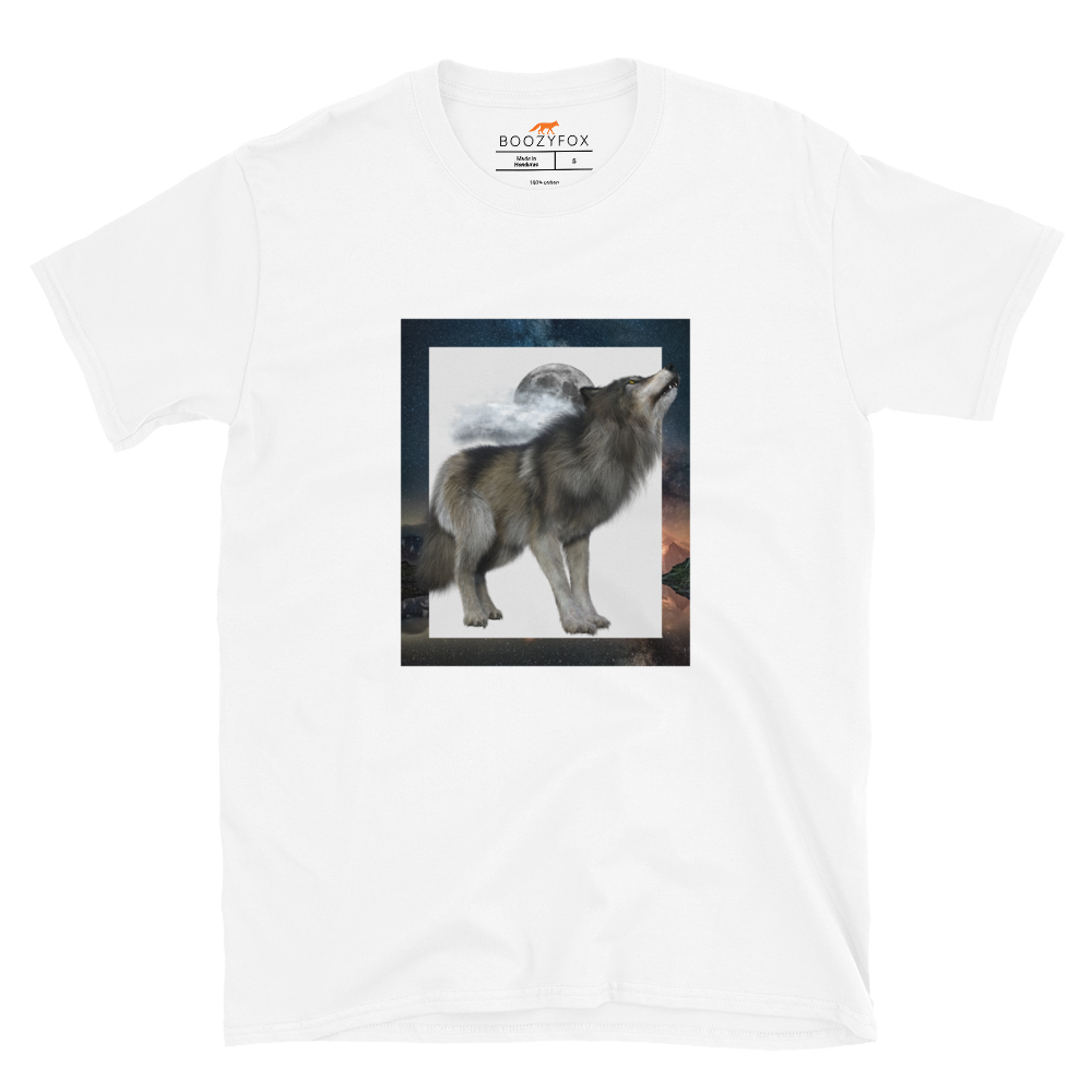 Wolf T-Shirt Online - White - Boozy Fox