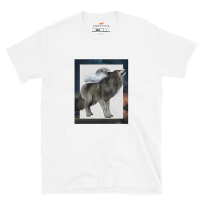 Wolf T-Shirt Online - White - Boozy Fox