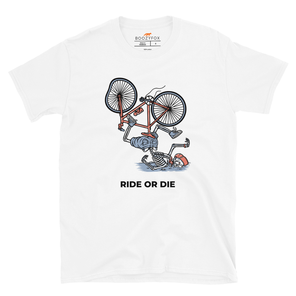 Ride or Die T-Shirt Online - White - Boozy Fox