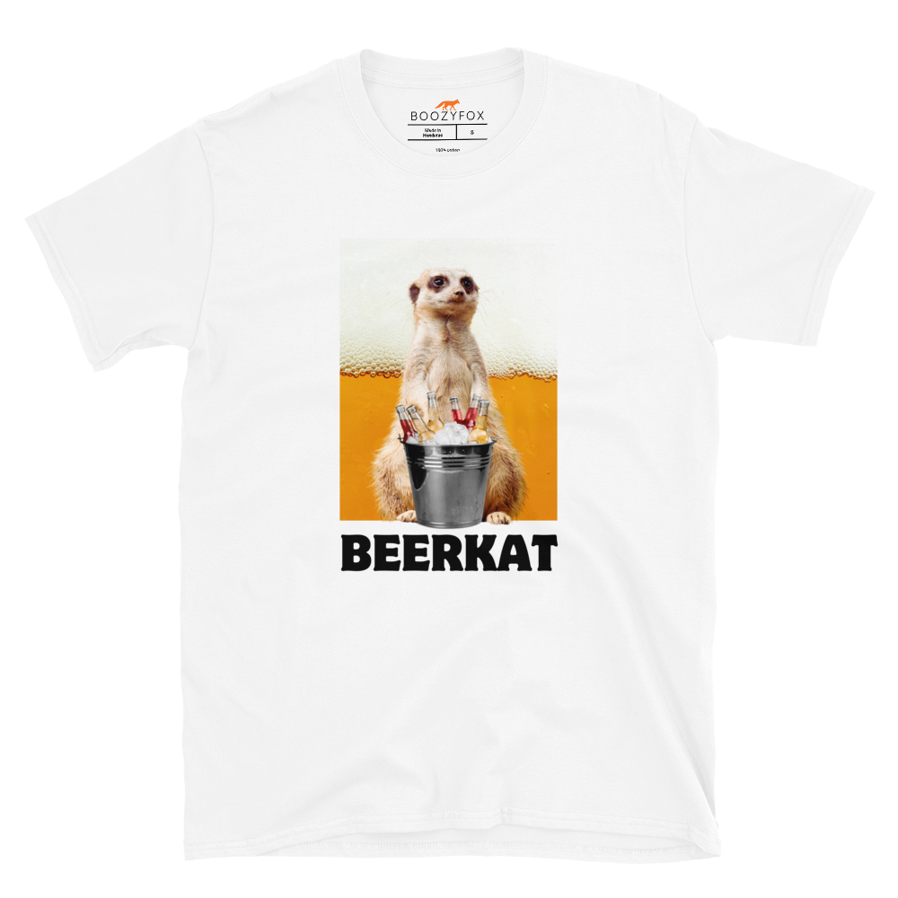 Meerkat T-Shirt Online - White - Boozy Fox