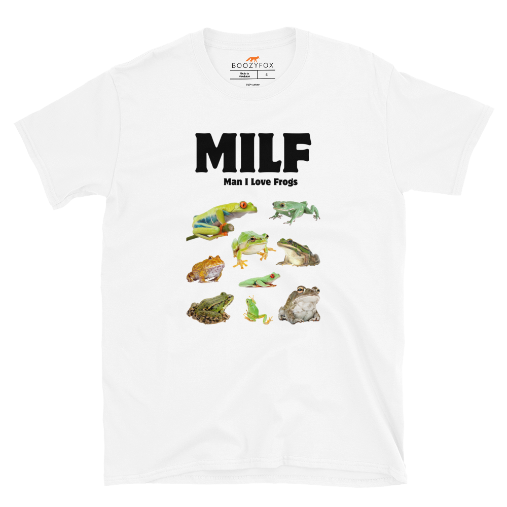 Man I Love Frogs T-Shirt Online - White - Boozy Fox