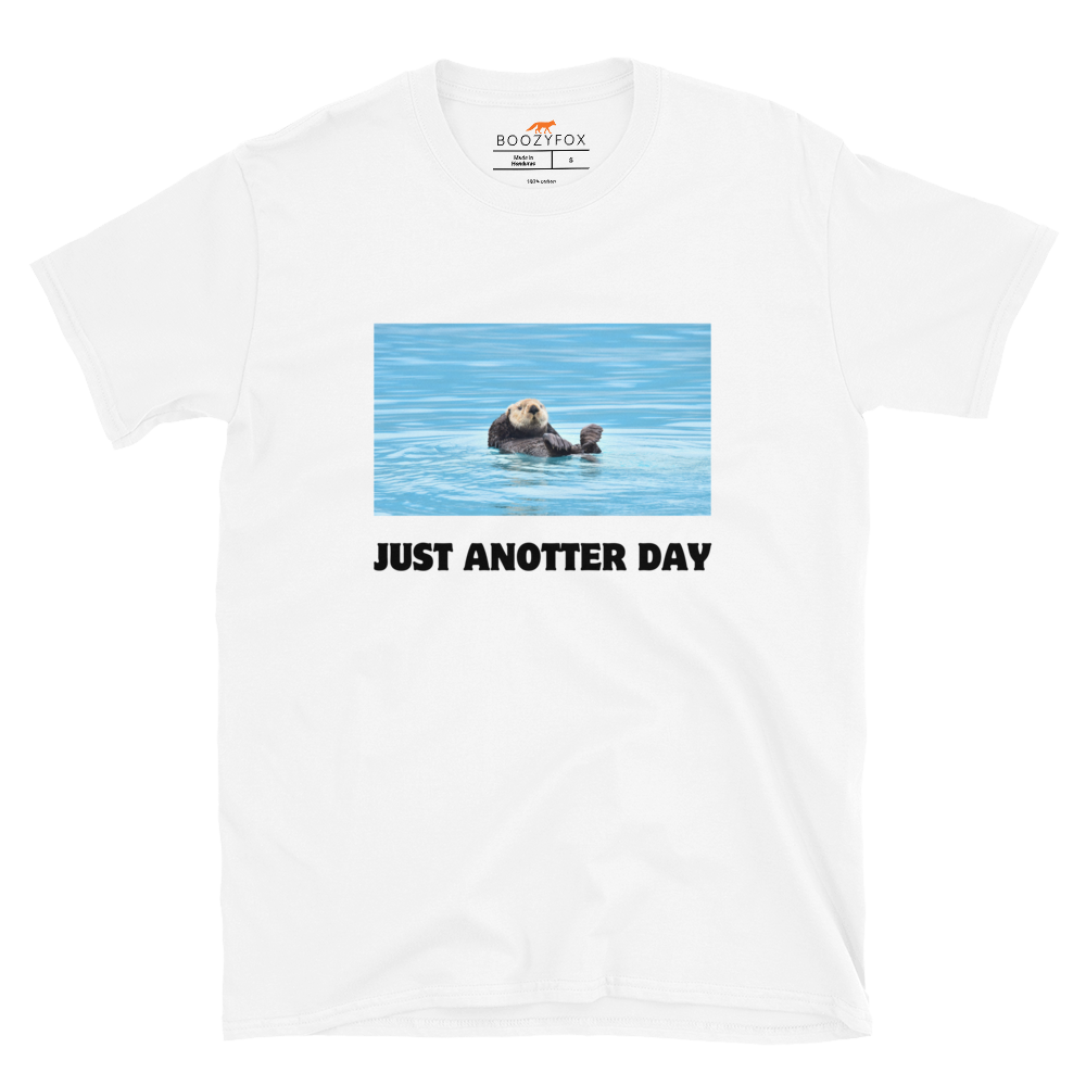 Just Anotter Day Otter T-Shirt Online - White - Boozy Fox