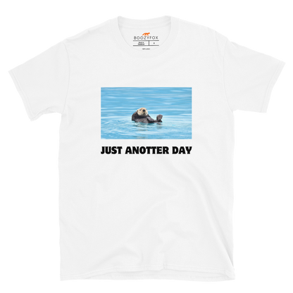Just Anotter Day Otter T-Shirt Online - White - Boozy Fox