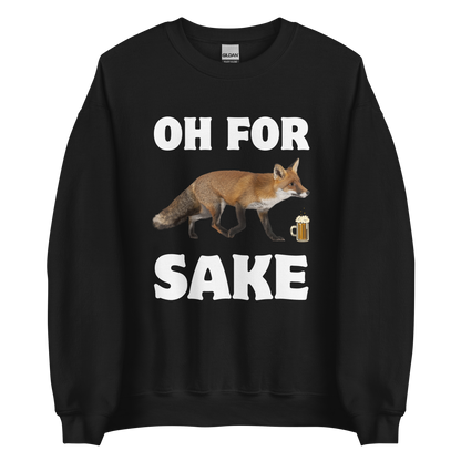 Oh For Fox Sake Sweatshirt Online - Black - Boozy Fox