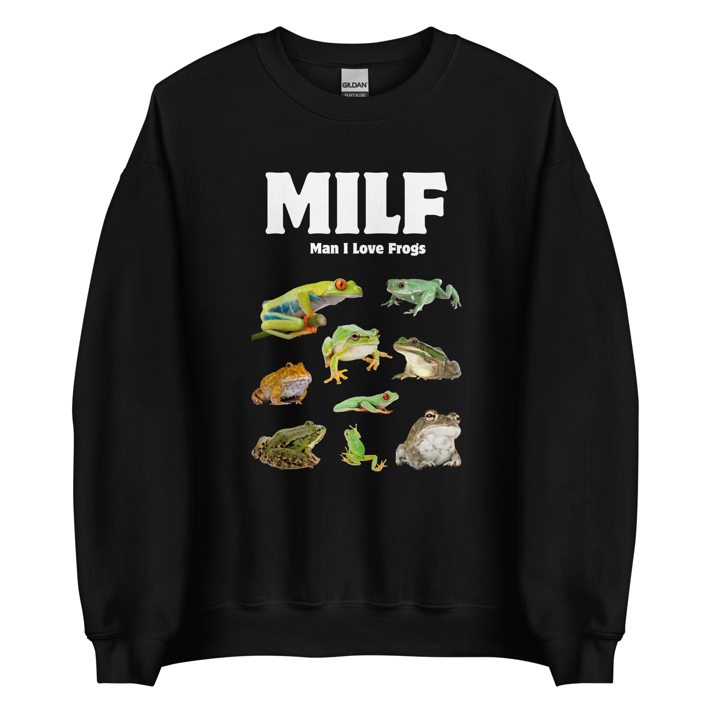 Man I Love Frogs Sweatshirt Online - Black - Boozy Fox