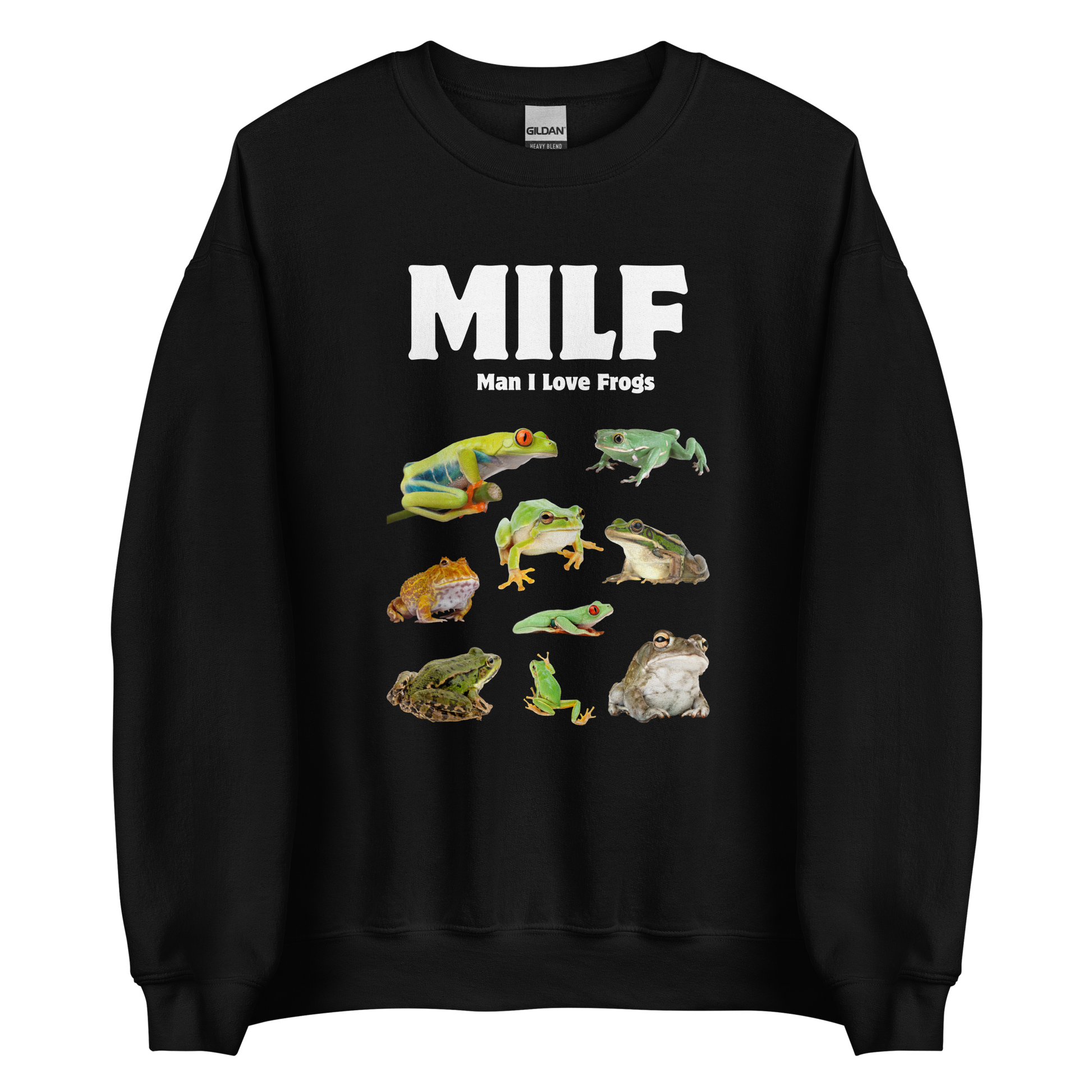 Man I Love Frogs Sweatshirt Online - Black - Boozy Fox