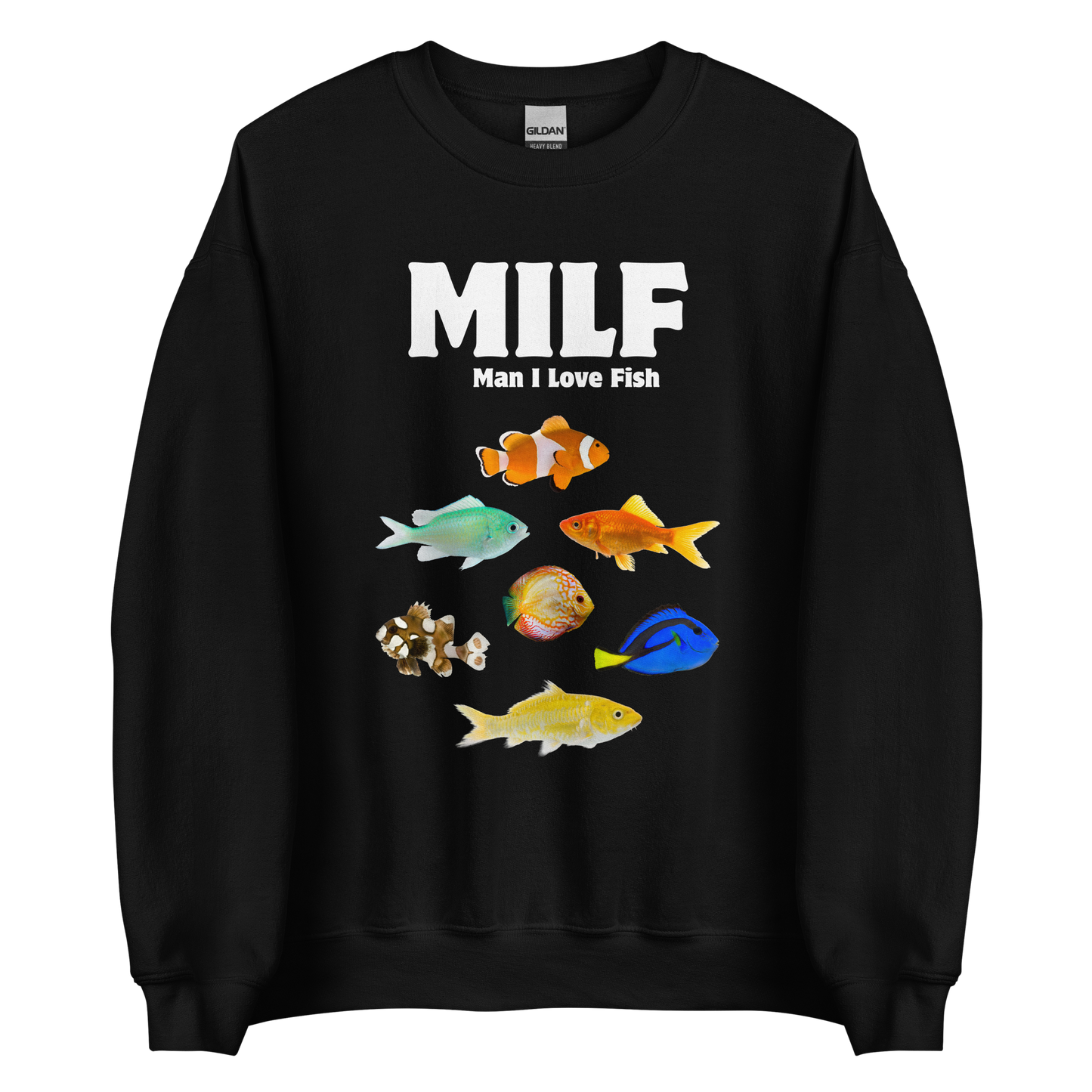 Man I Love Fish Sweatshirt Online - Black - Boozy Fox