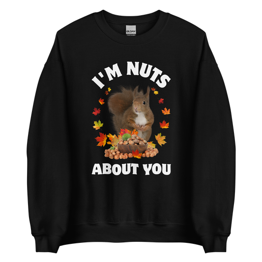 I'm Nuts About You Squirrel Sweatshirt Online - Black - Boozy Fox