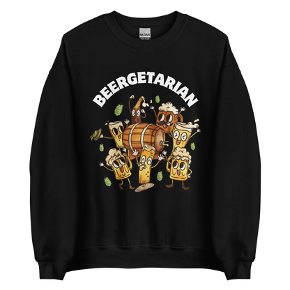 Beergetarian Beer Sweatshirt Online - Black - Boozy Fox