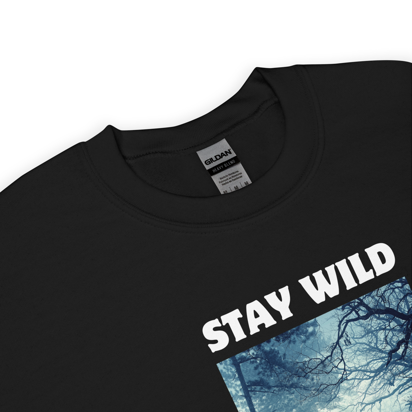 Product details of a Black Stay Wild Sweatshirt - Boozy Fox