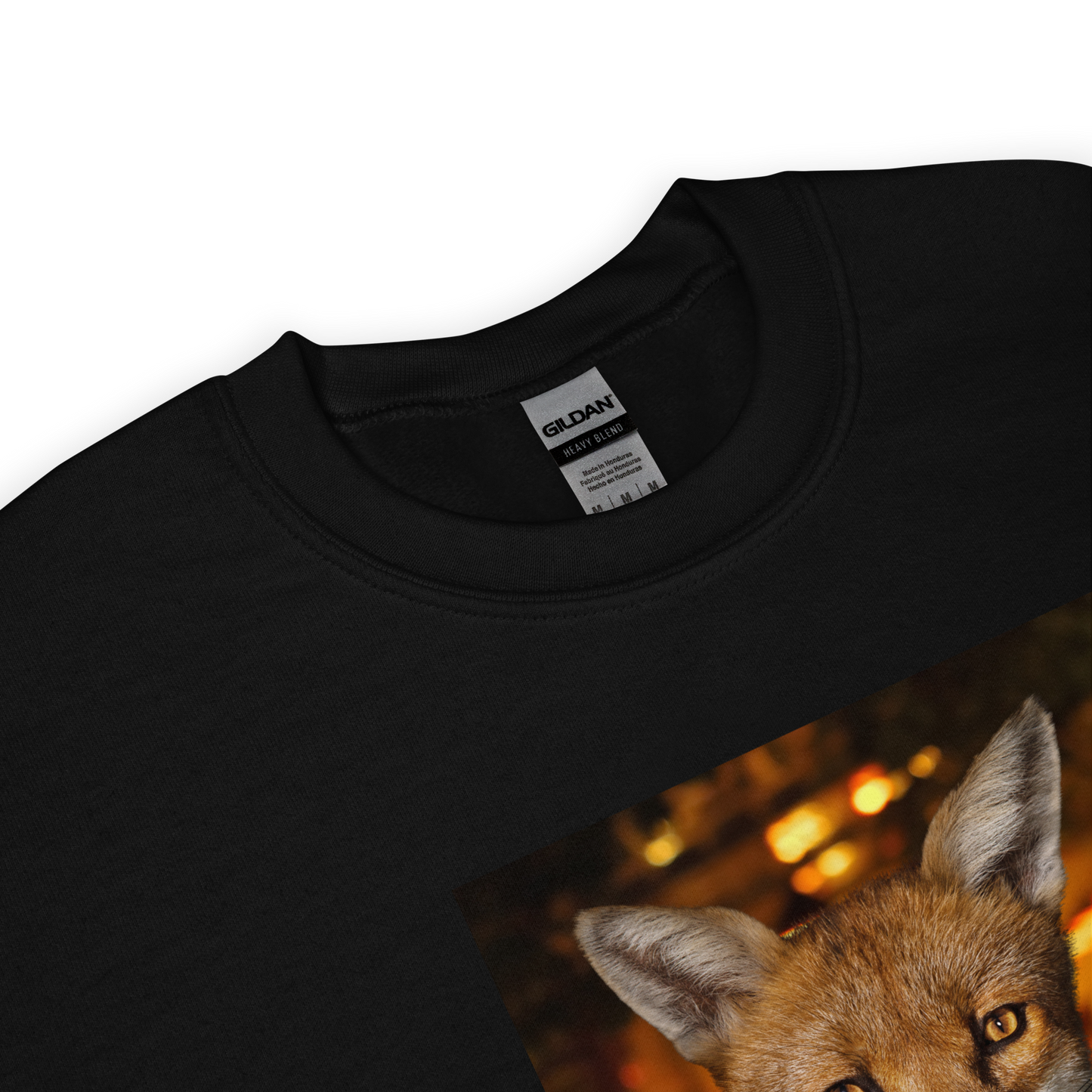 Product details of a Funny Just One More Fox graphic sweatshirt in black by Boozy Fox