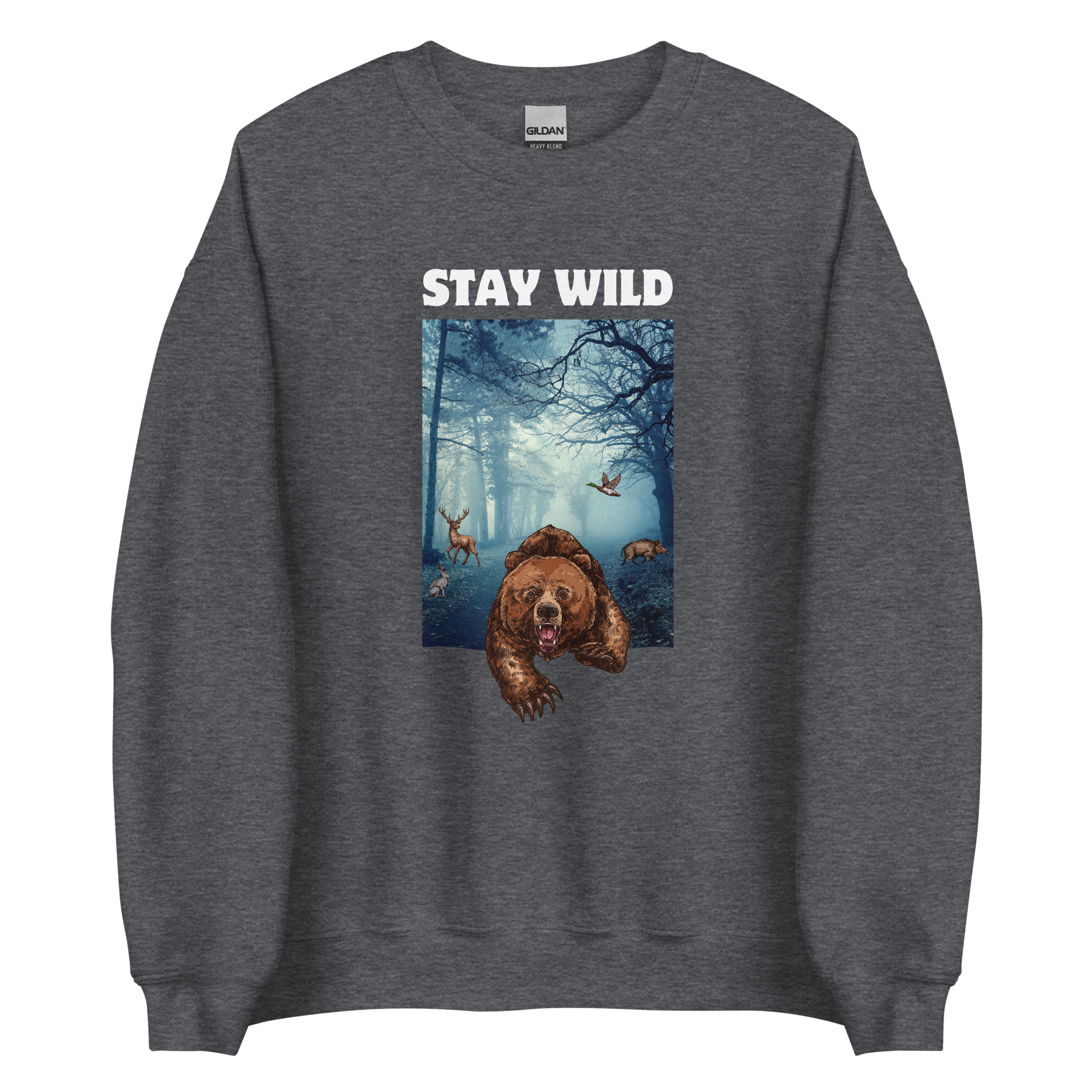 Stay Wild Sweatshirt Online - Dark Heather - Boozy Fox