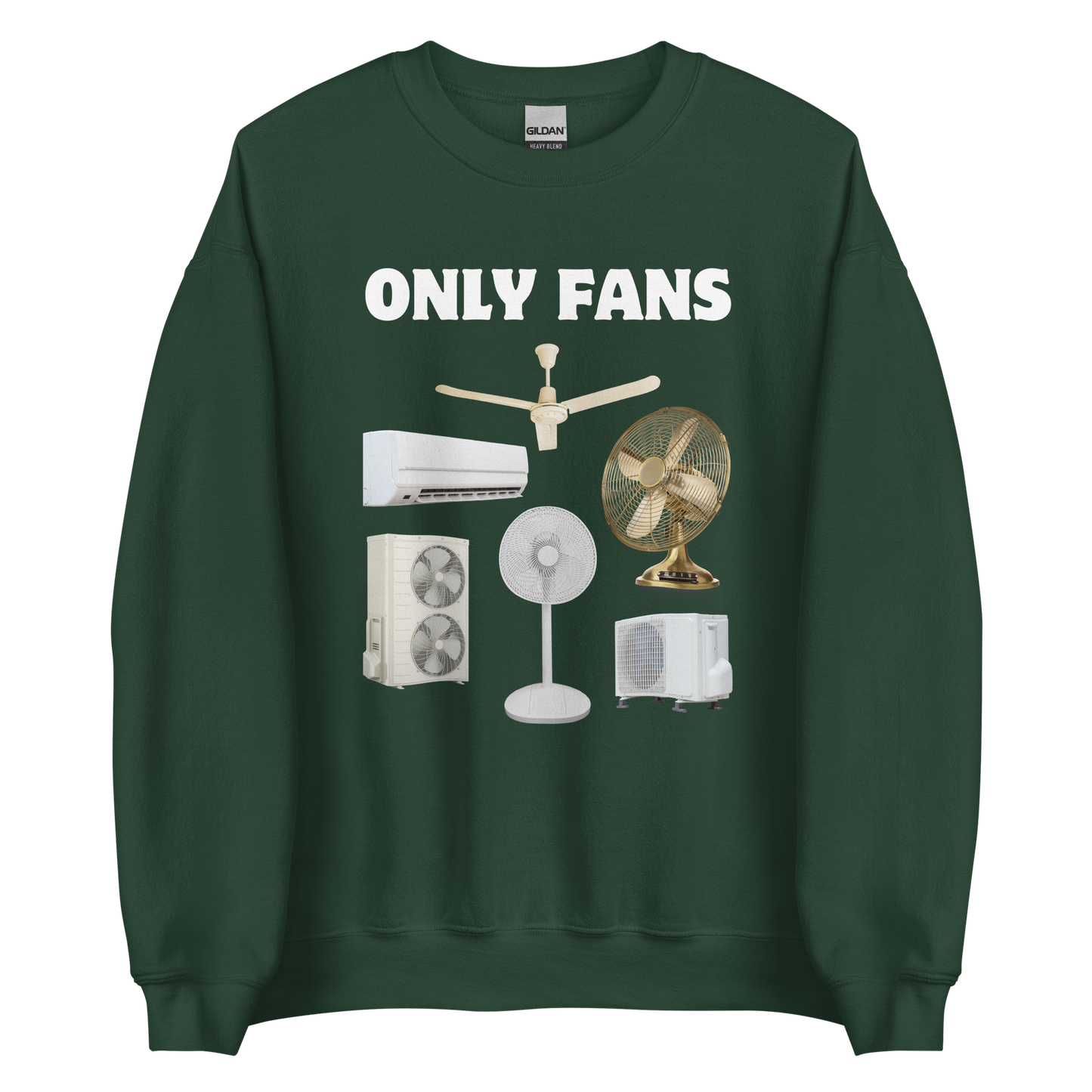 Forest Green Only Fans Sweatshirt featuring a fun Fans graphic on the chest - Best Graphic Sweatshirts - Boozy Fox