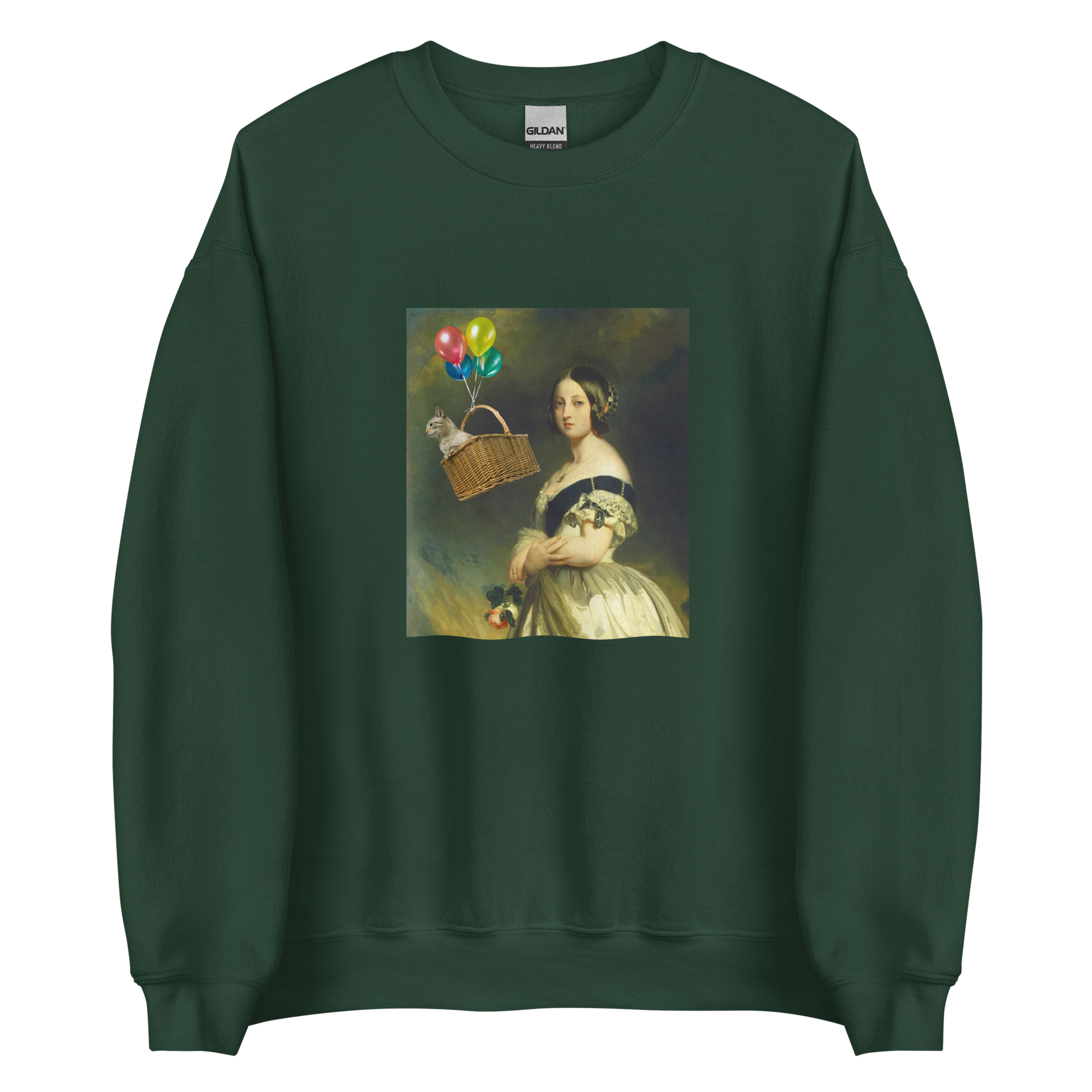 Young Queen Victoria Sweatshirt Online - Forest Green - Boozy Fox