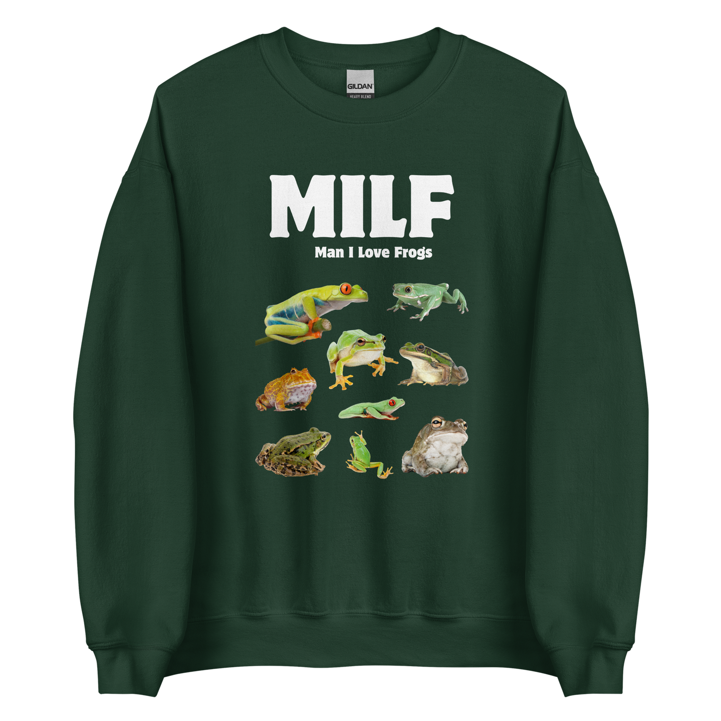 Man I Love Frogs Sweatshirt Online - Forest Green - Boozy Fox
