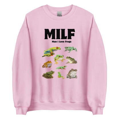 Man I Love Frogs Sweatshirt Online - Light Pink - Boozy Fox