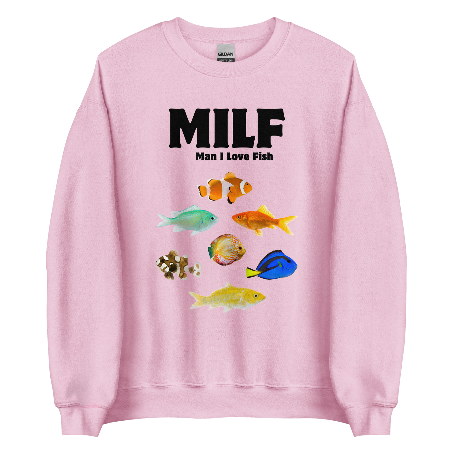 Man I Love Fish Sweatshirt Online - Light Pink - Boozy Fox