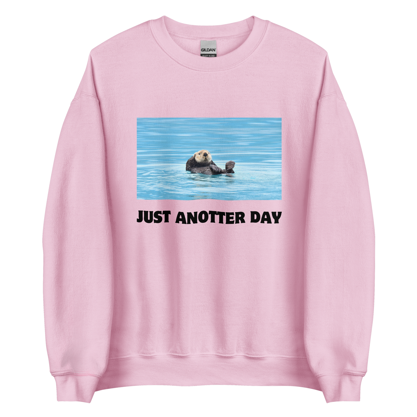 Just Anotter Day Otter Sweatshirt Online - Light Pink - Boozy Fox