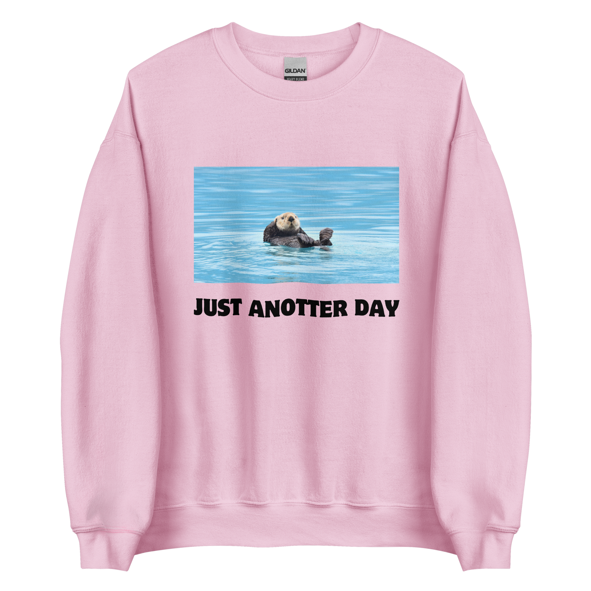 Just Anotter Day Otter Sweatshirt Online - Light Pink - Boozy Fox