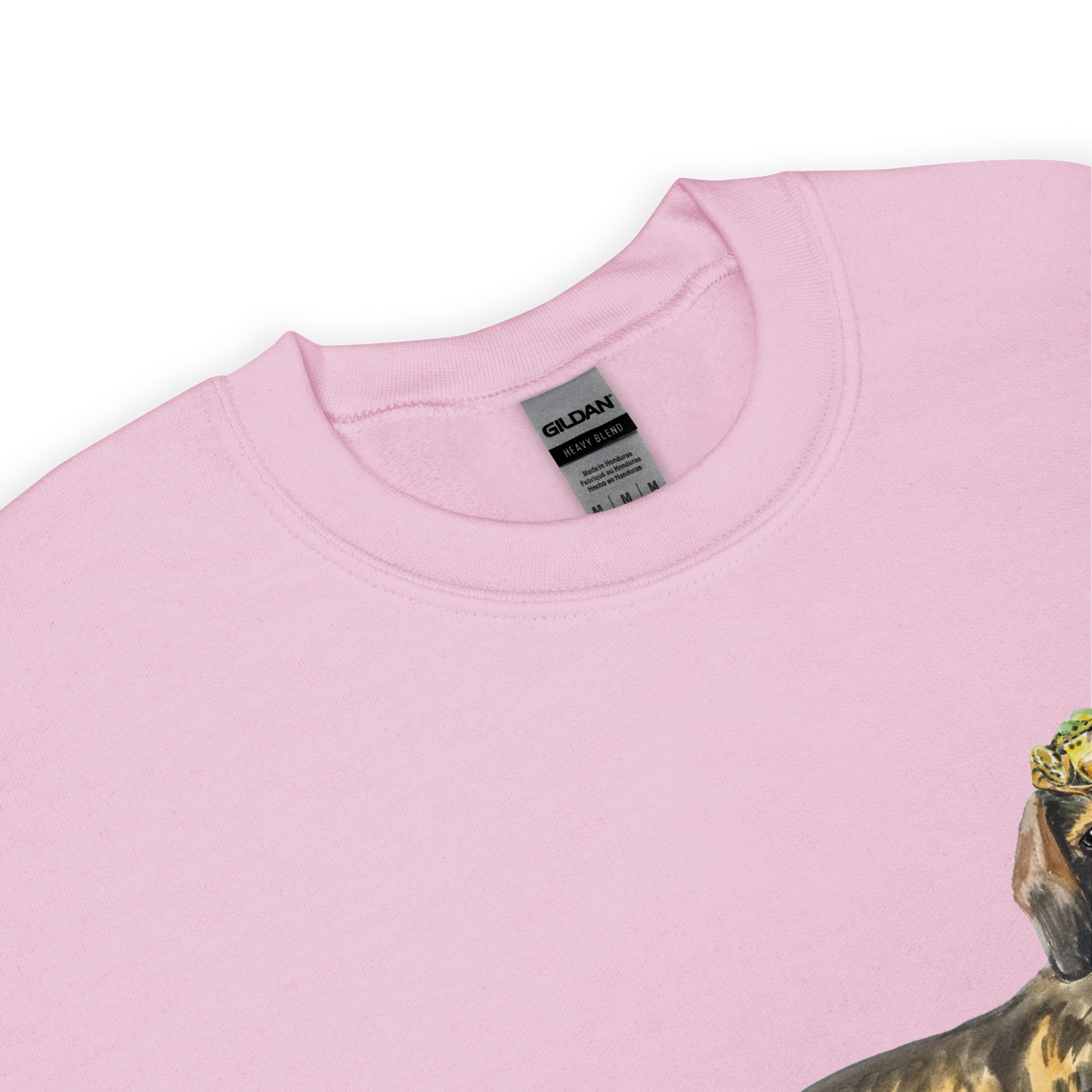 Product Details of a Light Pink Dachshund Sweatshirt - Boozy Fox